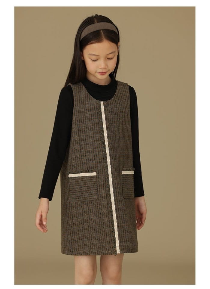 Ciel De Maman - Korean Children Fashion - #prettylittlegirls - Wool Pocket One-piece - 3