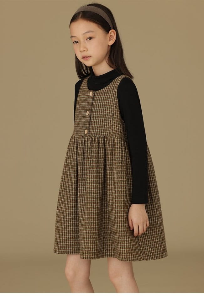 Ciel De Maman - Korean Children Fashion - #todddlerfashion - Classic Check One-piece - 6