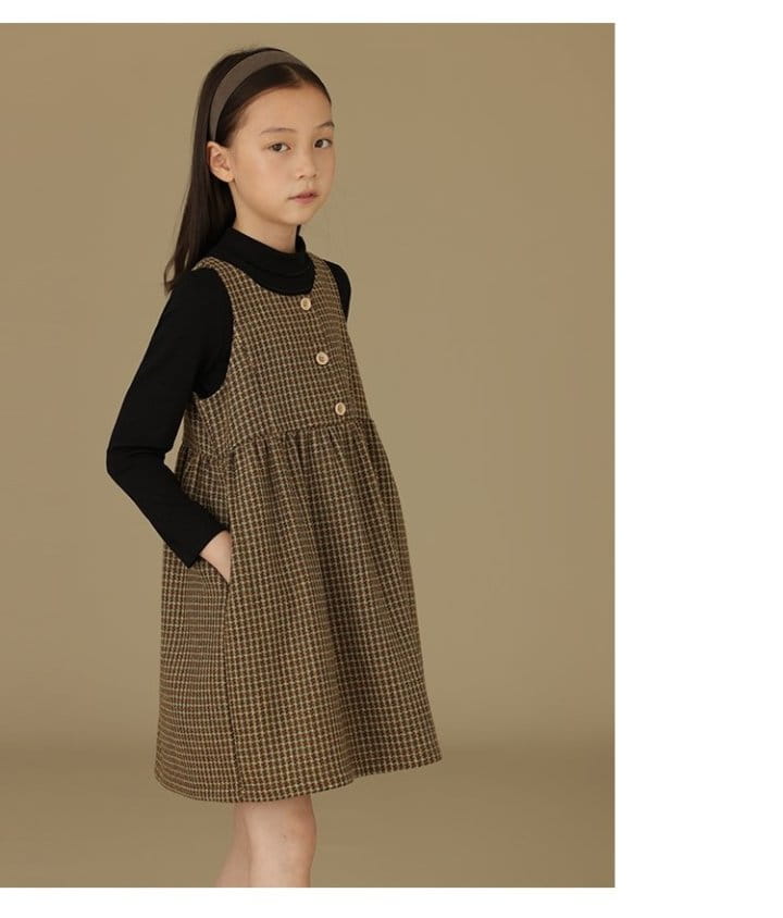 Ciel De Maman - Korean Children Fashion - #toddlerclothing - Classic Check One-piece - 7