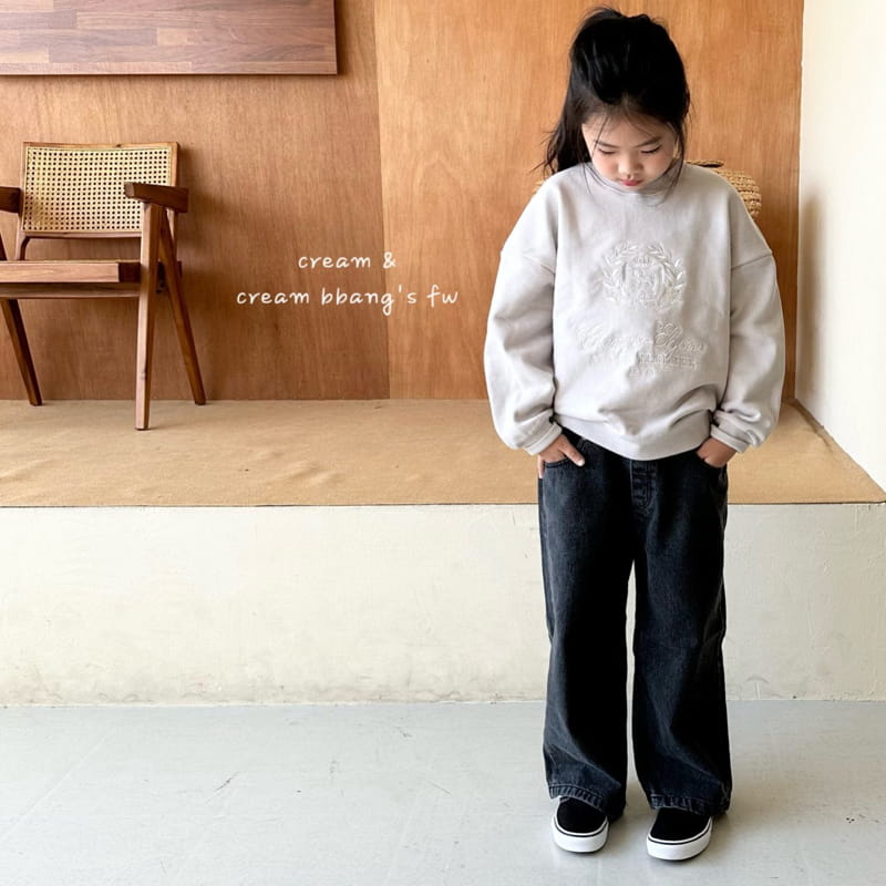 Cream Bbang - Korean Children Fashion - #childofig - Paris Embroidery Sweatshirt - 3