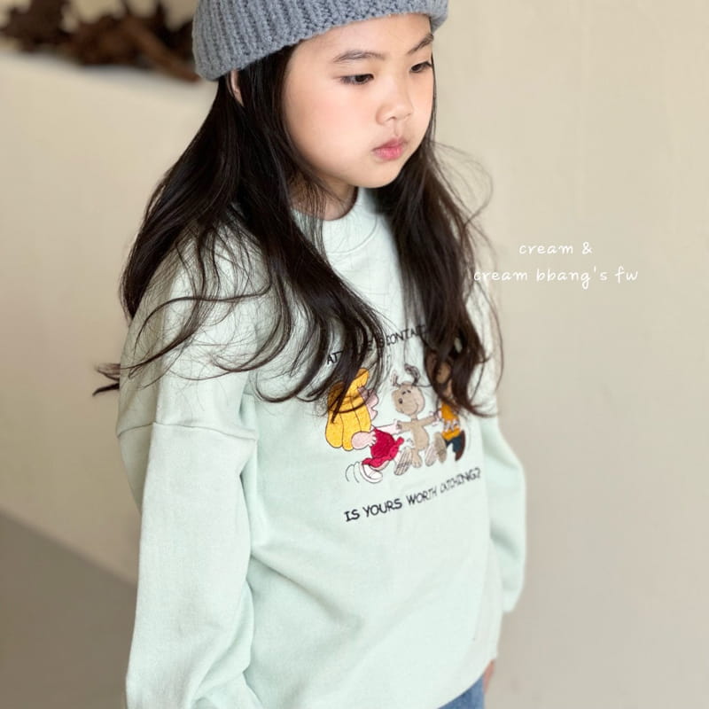 Cream Bbang - Korean Children Fashion - #discoveringself - U Us Embrodiery Sweatshirt - 2