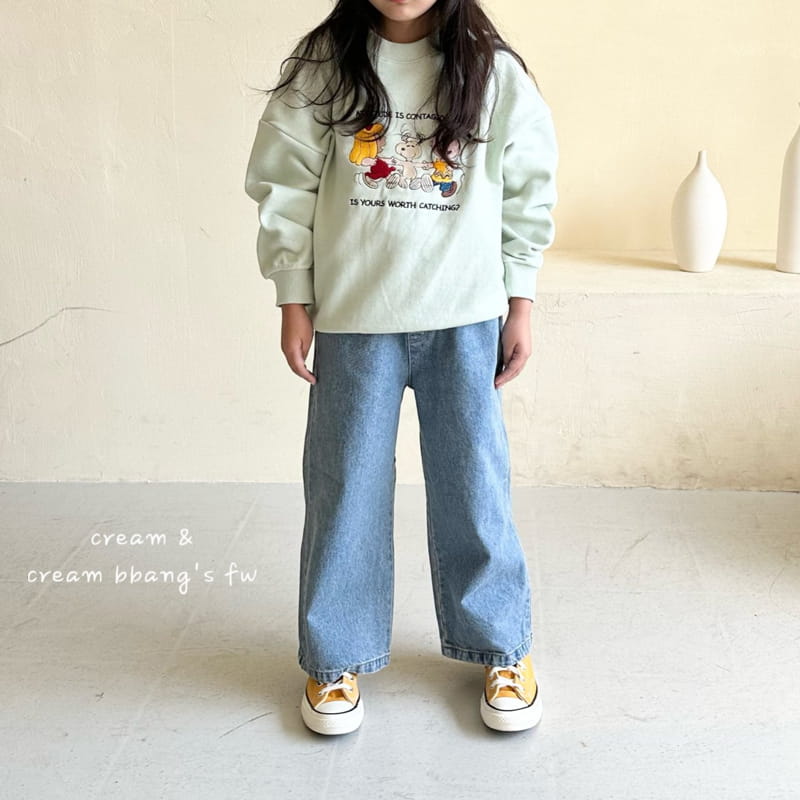 Cream Bbang - Korean Children Fashion - #fashionkids - U Us Embrodiery Sweatshirt - 3