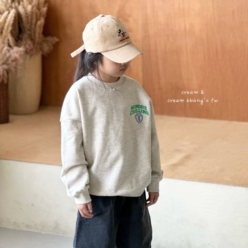 Cream Bbang - Korean Children Fashion - #kidsshorts - HC Embroidery Sweatshirt - 7