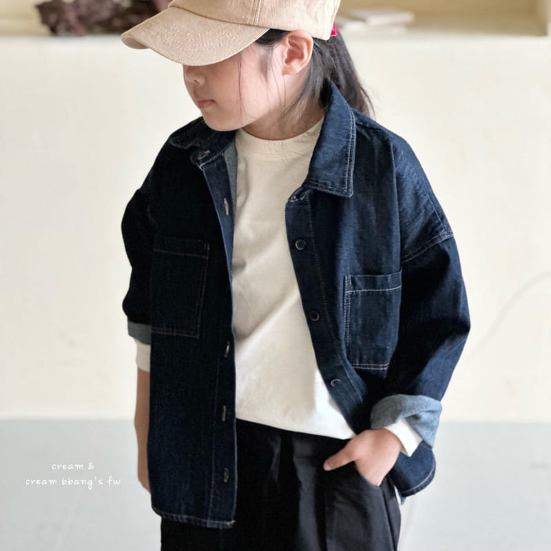 Cream Bbang - Korean Children Fashion - #kidsstore - Trend Denim Shirt - 6