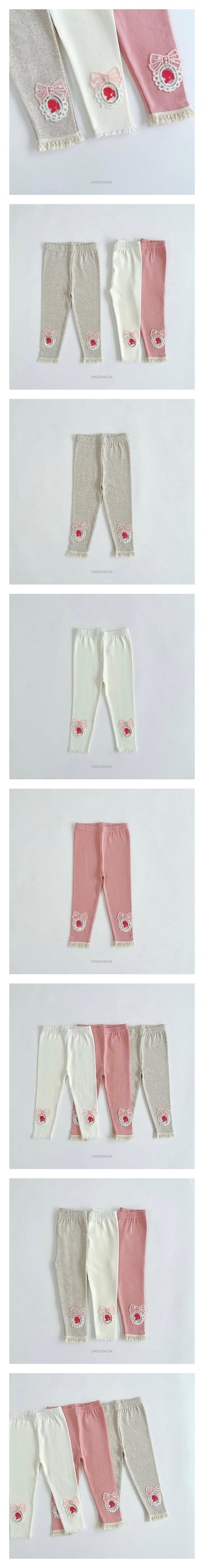 Dae Sung Sa - Korean Children Fashion - #kidsstore - Ribbon Girl Leggings