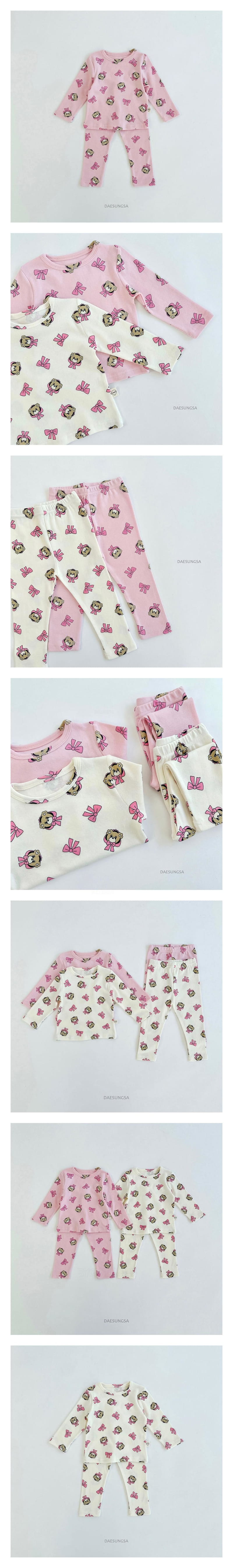 Dae Sung Sa - Korean Children Fashion - #kidzfashiontrend - Ribbon Bear Easywear