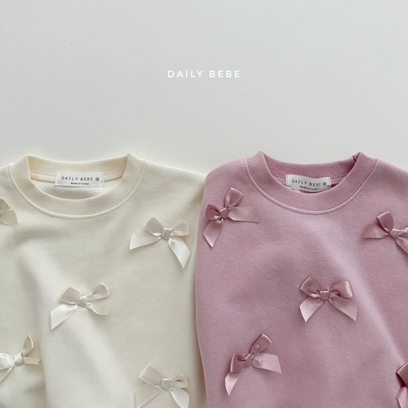 Daily Bebe - Korean Children Fashion - #magicofchildhood - Ribbon Crop Sweatshirt - 7