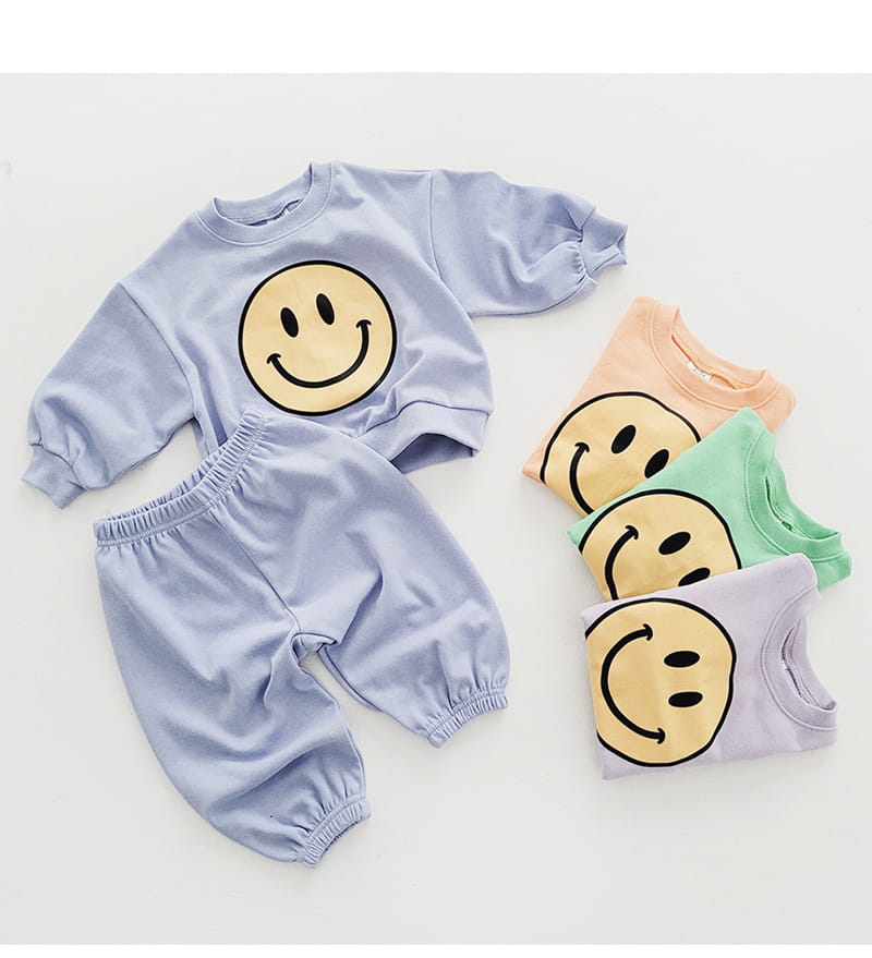 Daily Daily - Korean Children Fashion - #toddlerclothing - Big Happy Top Bottom Set - 6