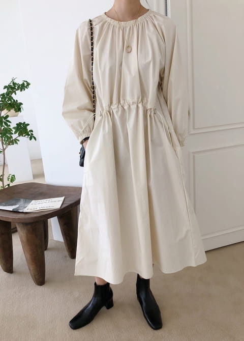 French Chic - Korean Women Fashion - #momslook - String Banding One-piece - 2