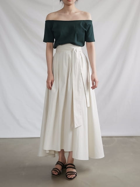 French Chic - Korean Women Fashion - #momslook - Pleated maxi skirt Plare - 7