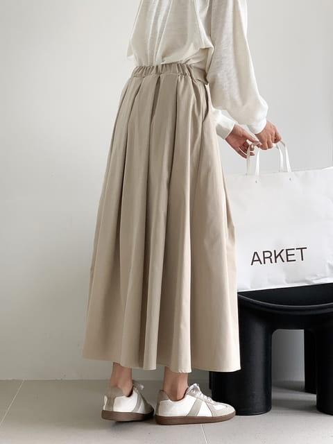 French Chic - Korean Women Fashion - #momslook - Pleated maxi skirt - 7
