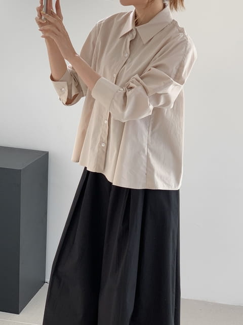 French Chic - Korean Women Fashion - #momslook - Pleated crop blouse - 5