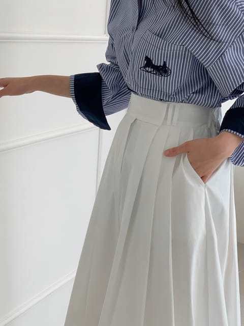 French Chic - Korean Women Fashion - #restrostyle - Three Pintuck Skirt - 2