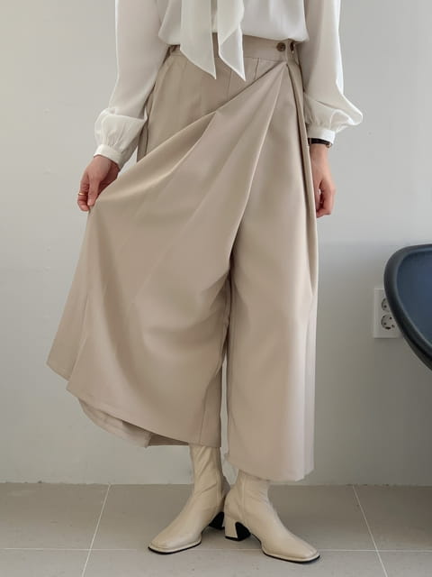French Chic - Korean Women Fashion - #romanticstyle - Pintuck Pia Skirt Pants - 6