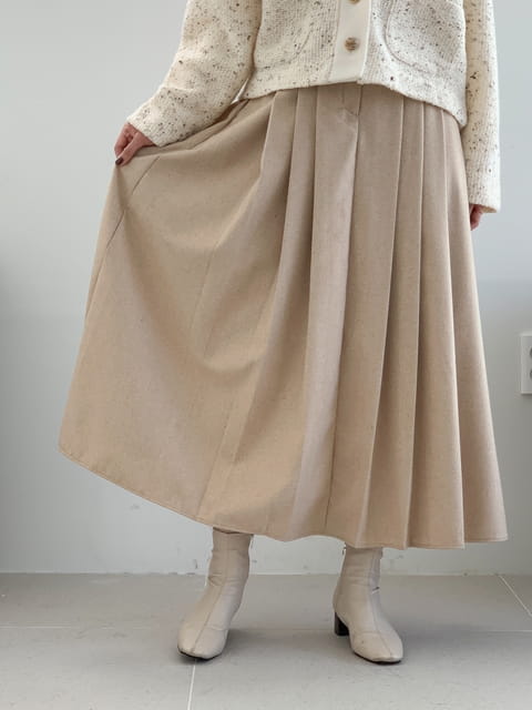French Chic - Korean Women Fashion - #romanticstyle - Franel Pleats Long Skirt - 5