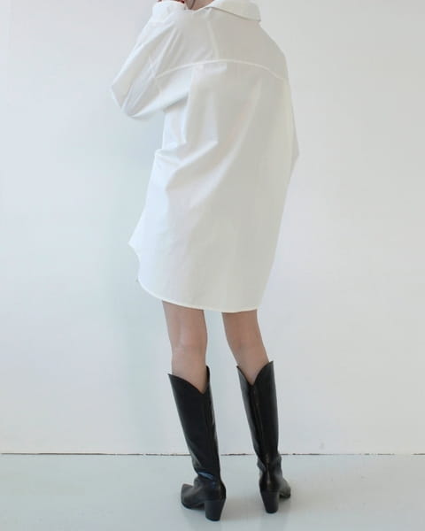 French Chic - Korean Women Fashion - #shopsmall - Two Way Boxy Long Shirt - 5