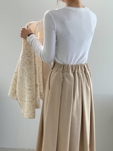 French Chic - Korean Women Fashion - #thatsdarling - Franel Pleats Long Skirt - 7