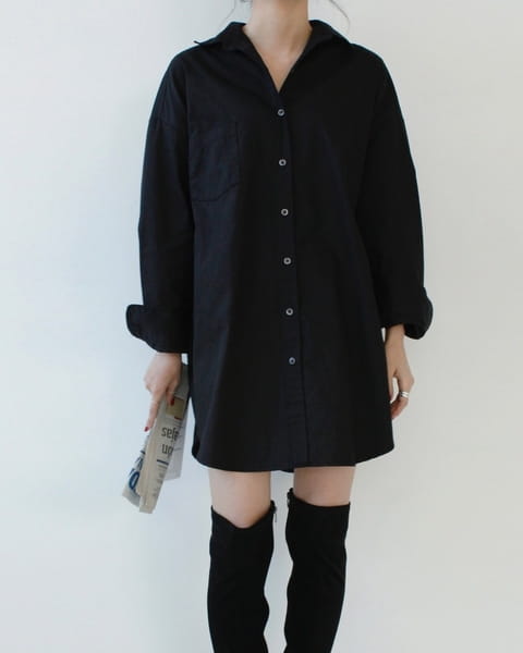 French Chic - Korean Women Fashion - #thatsdarling - Two Way Boxy Long Shirt - 6