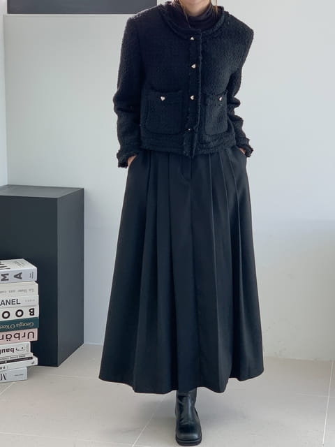 French Chic - Korean Women Fashion - #thelittlethings - Franel Pleats Long Skirt - 8