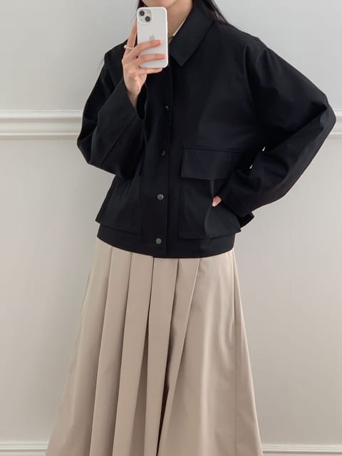 French Chic - Korean Women Fashion - #womensfashion - Minimal Pocket Jacket