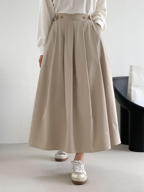 French Chic - Korean Women Fashion - #womensfashion - Pleated maxi skirt - 8
