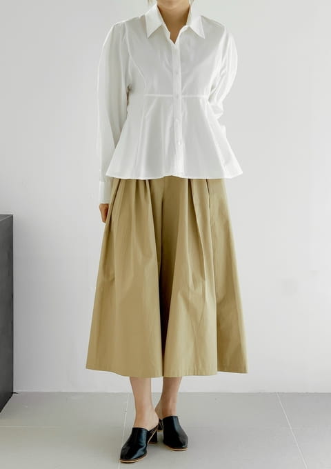 French Chic - Korean Women Fashion - #womensfashion - Pleated crop blouse - 3