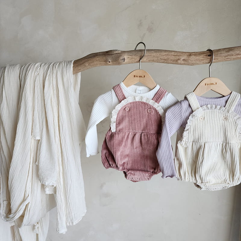 From J - Korean Baby Fashion - #babyboutiqueclothing - Rib Frill Bodysuit - 12