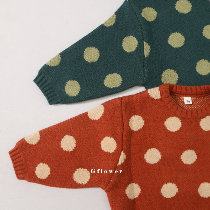 G Flower - Korean Children Fashion - #childrensboutique - Dot Knit Tee - 3