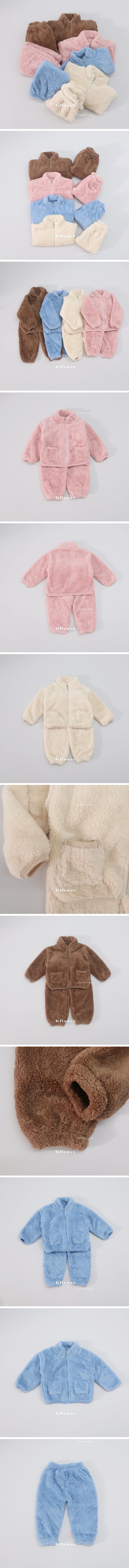 G Flower - Korean Children Fashion - #fashionkids - Fleece Top Bottom Set