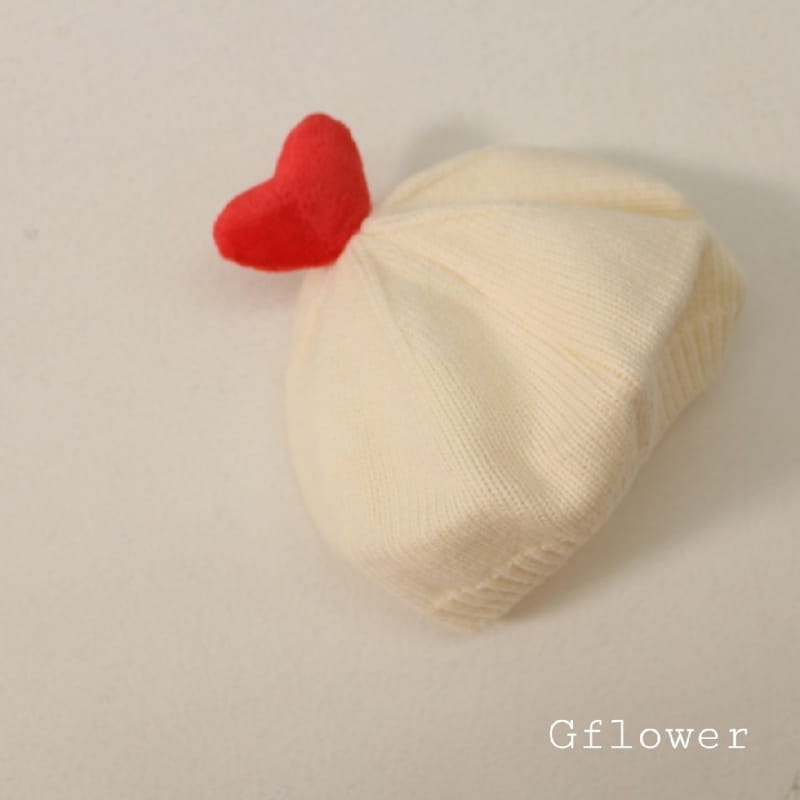 G Flower - Korean Children Fashion - #kidzfashiontrend - Heart Knit Beret Hat - 5