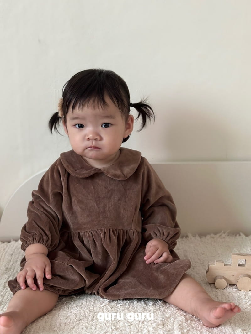Guru Guru - Korean Baby Fashion - #onlinebabyshop - Veloure Bodysuit - 4