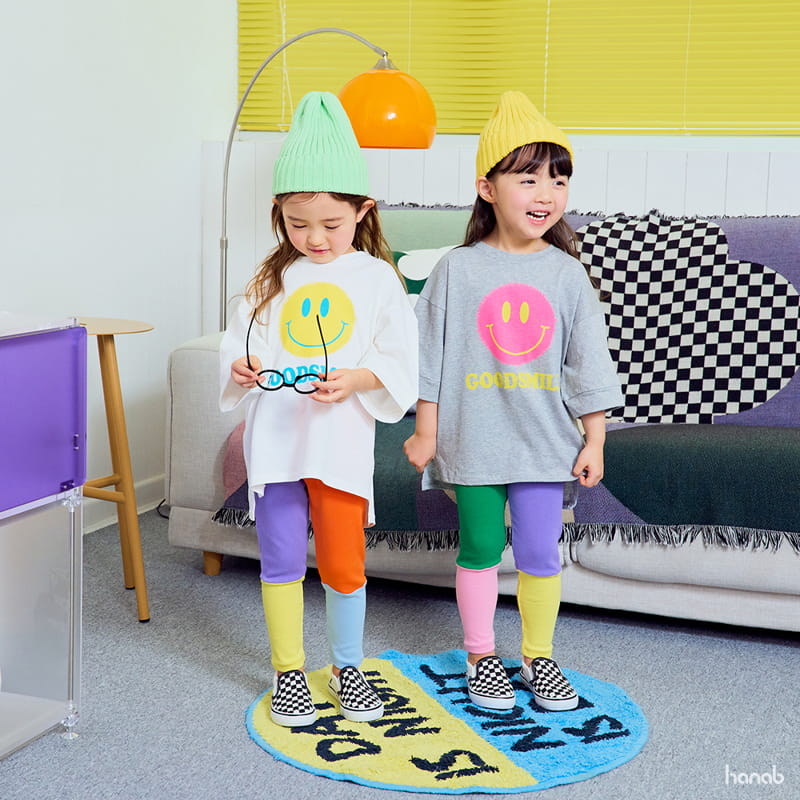 Hanab - Korean Children Fashion - #littlefashionista - Color Smile Top Bottom Set - 4
