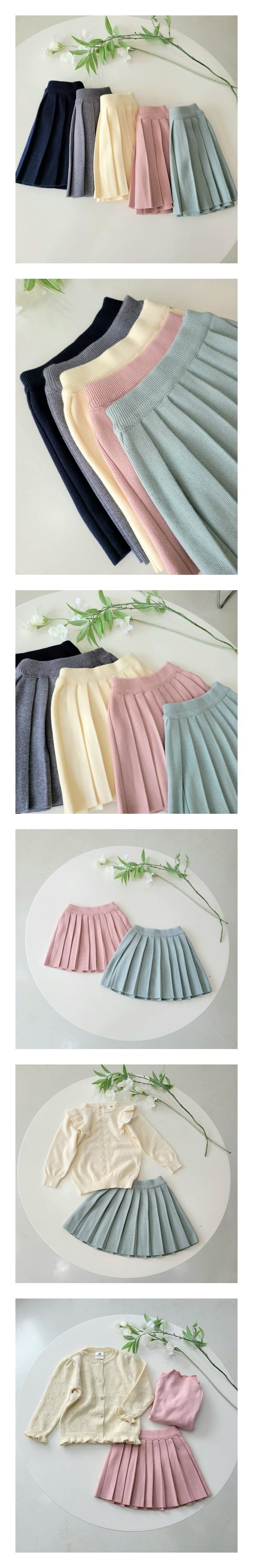 Hanacoco - Korean Children Fashion - #kidsstore - Knit Wrinkle Skirt