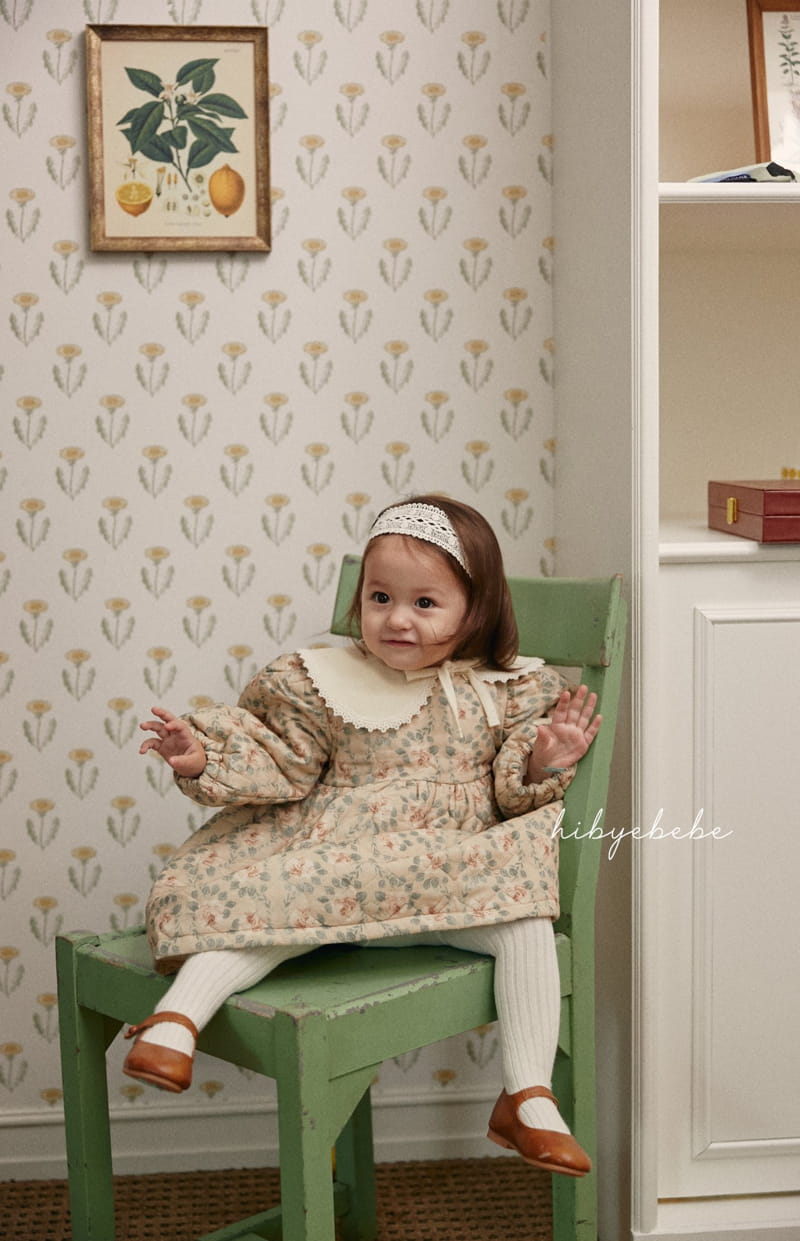 Hi Byebebe - Korean Baby Fashion - #babyboutique - Rose Padding One-piece - 3