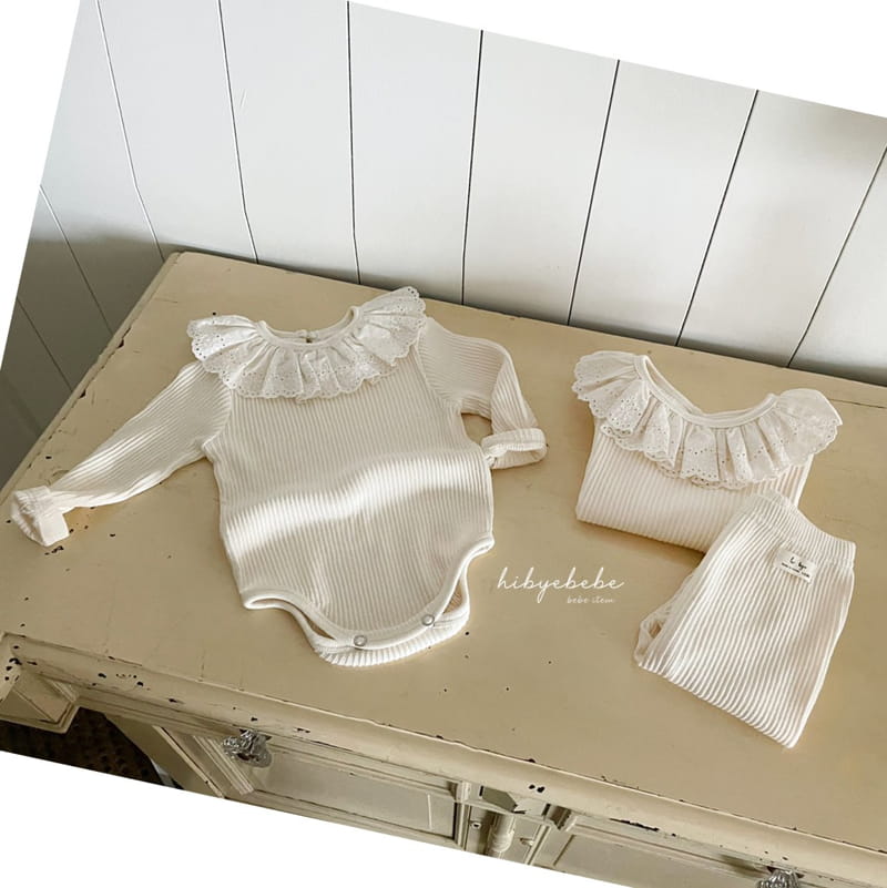 Hi Byebebe - Korean Baby Fashion - #babyboutiqueclothing - Rib Frill Bodysuit