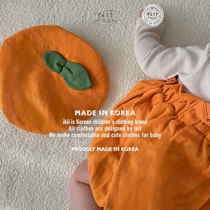 Ikii - Korean Baby Fashion - #babyoninstagram - Pumpkin Overalls 2SET - 11