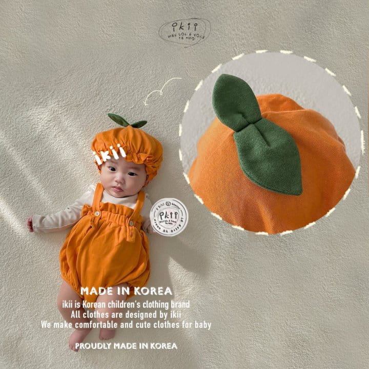 Ikii - Korean Baby Fashion - #babyootd - Pumpkin Overalls 2SET - 12