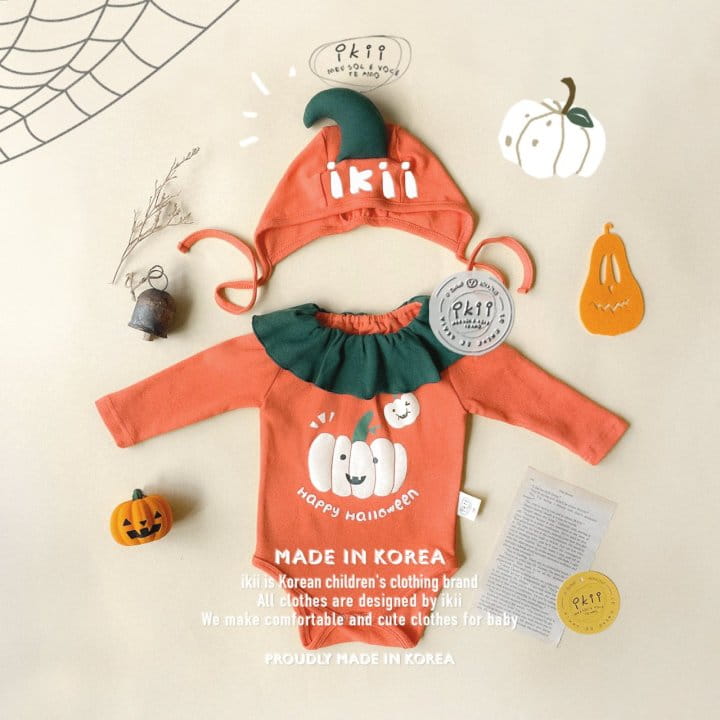 Ikii - Korean Baby Fashion - #onlinebabyshop - Happy pumpkin 2SET