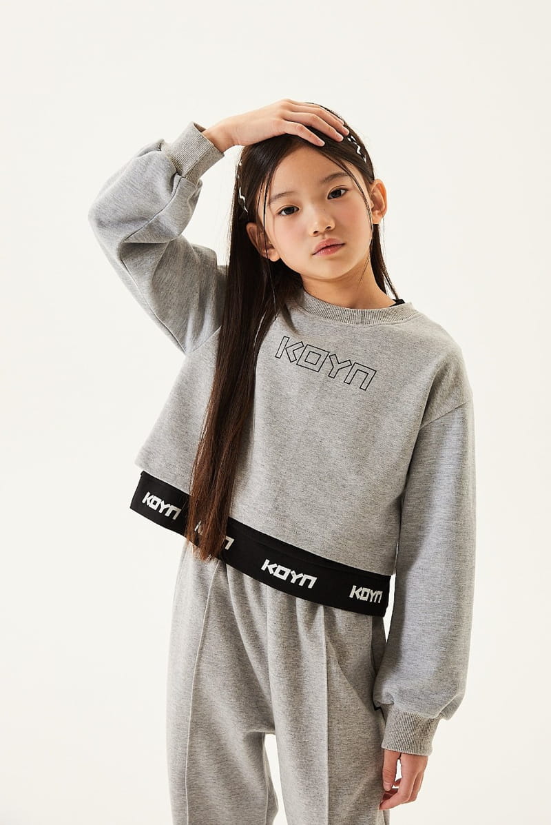Kokoyarn - Korean Children Fashion - #childrensboutique - Logo Crop Sweatshirt