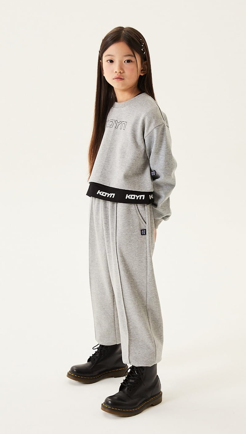 Kokoyarn - Korean Children Fashion - #discoveringself - Logo Crop Sweatshirt - 4