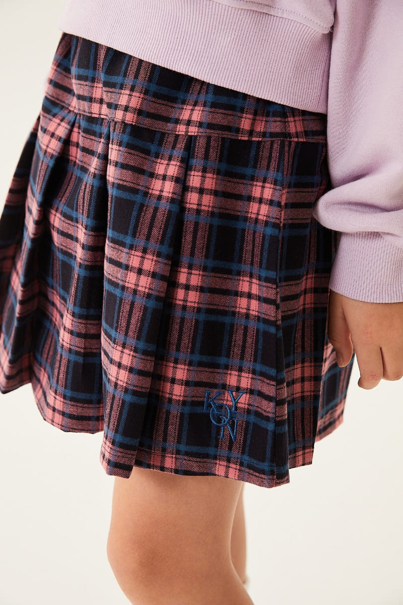 Kokoyarn - Korean Junior Fashion - #prettylittlegirls - Baking Check Skirt - 4