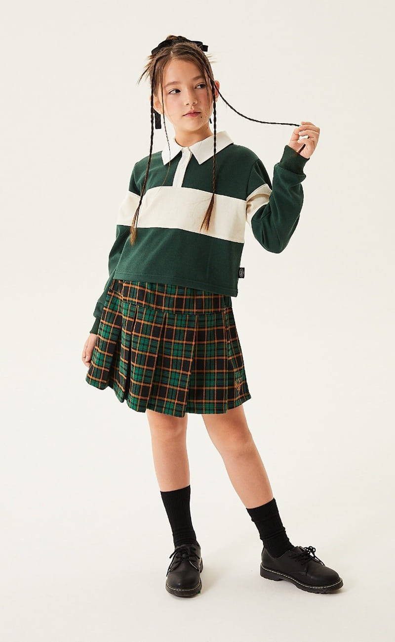 Kokoyarn - Korean Junior Fashion - #designkidswear - Baking Check Skirt - 7