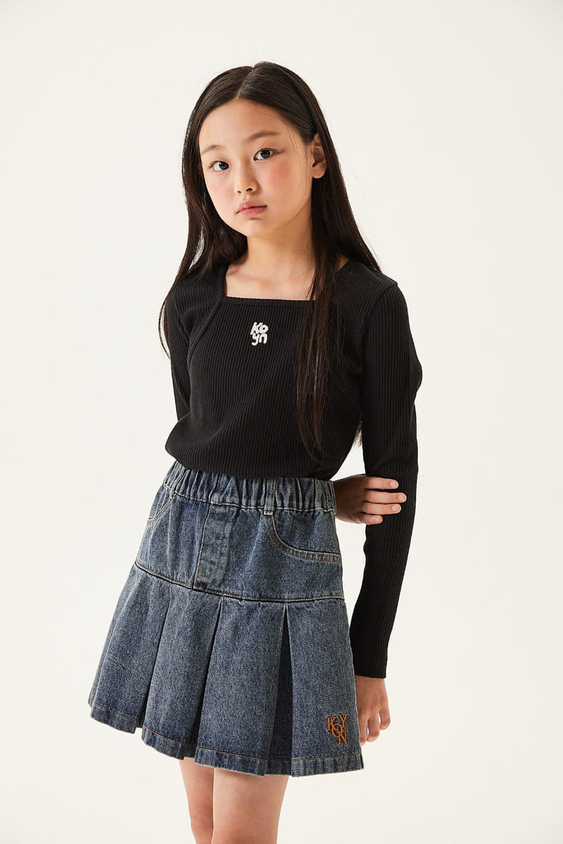 Kokoyarn - Korean Junior Fashion - #minifashionista - Ditto Denim Wrinkle Skirt - 3