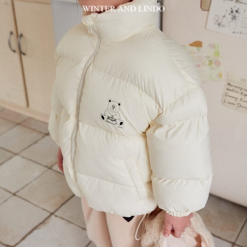 Lindo - Korean Children Fashion - #prettylittlegirls - Happy Bear Padding Jacket - 8
