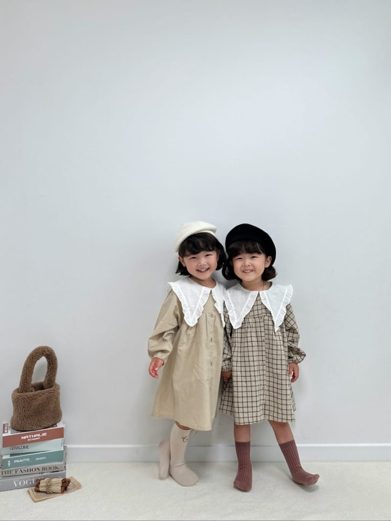 Little Rabbit - Korean Children Fashion - #Kfashion4kids - Big Collar One-piece