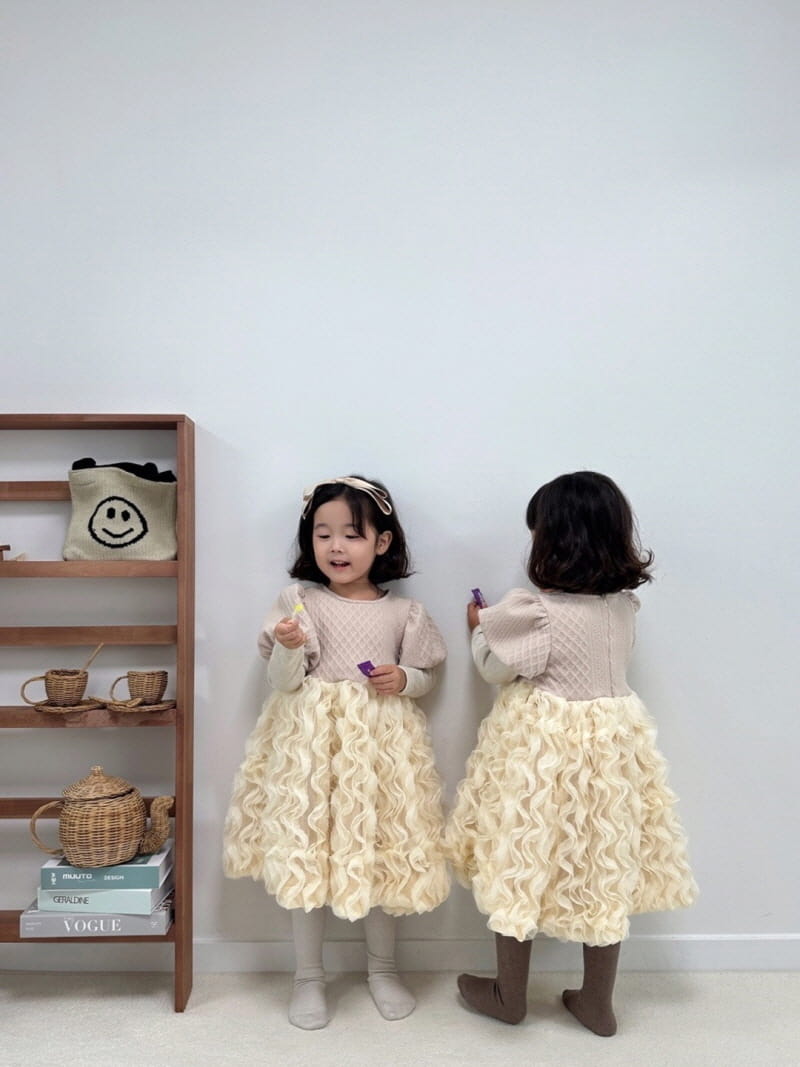 Little Rabbit - Korean Children Fashion - #Kfashion4kids - Vanilla One-piece