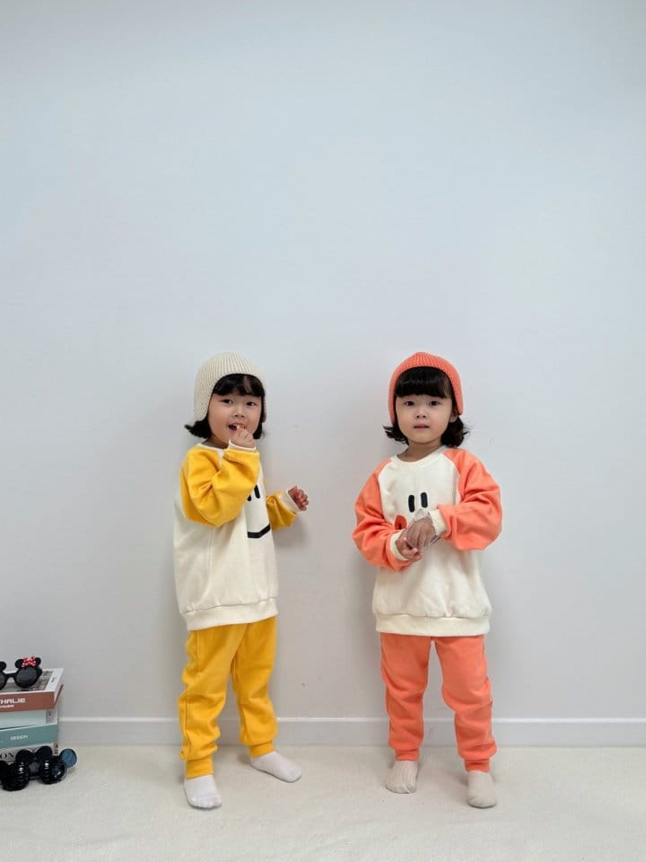 Little Rabbit - Korean Children Fashion - #childrensboutique - Smile Top Bottom Set - 9
