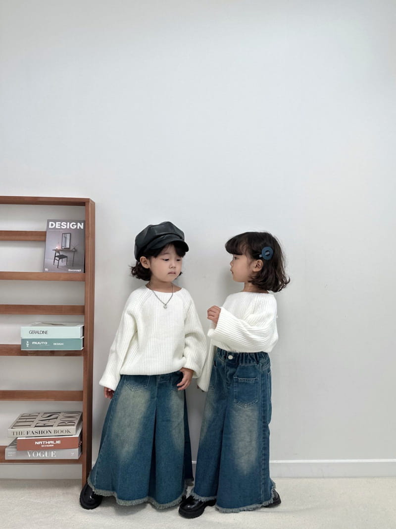 Little Rabbit - Korean Children Fashion - #discoveringself - Skirt Denim Pants