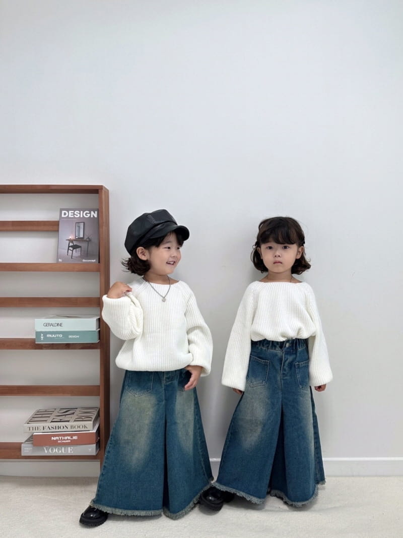 Little Rabbit - Korean Children Fashion - #fashionkids - White Knit Tee