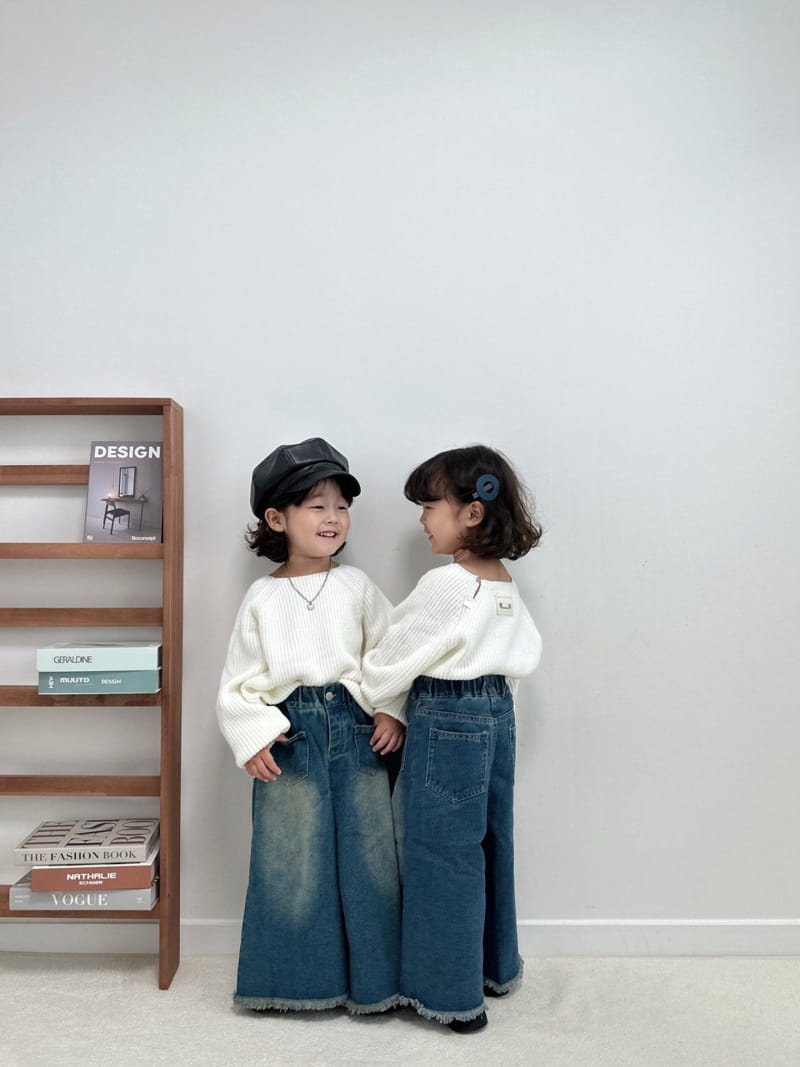 Little Rabbit - Korean Children Fashion - #kidsstore - White Knie Tee - 2